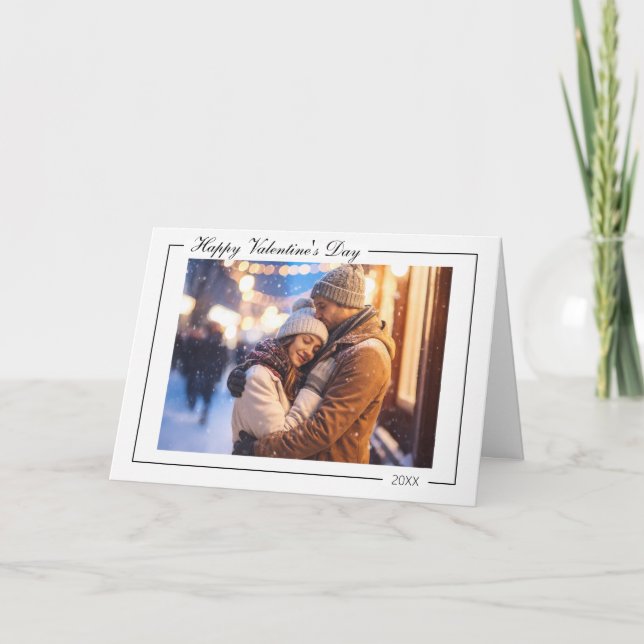 Carte Modern Photo Valentine’s Day Card (Devant)