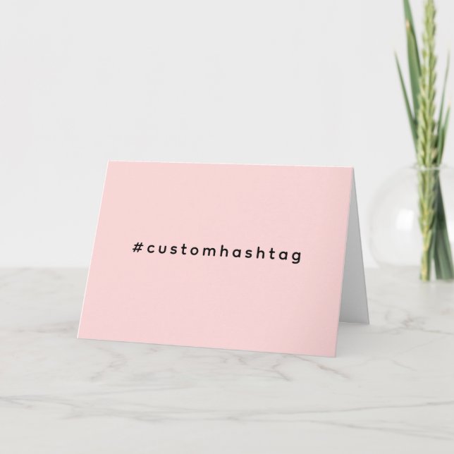 Carte Modern Pink Hashtag Trending Design (Devant)