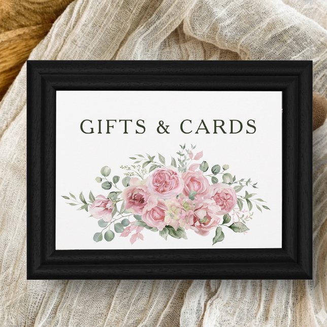 Carte Modern Pink Roses Gifts & Cards Sign for Frame (Créateur téléchargé)