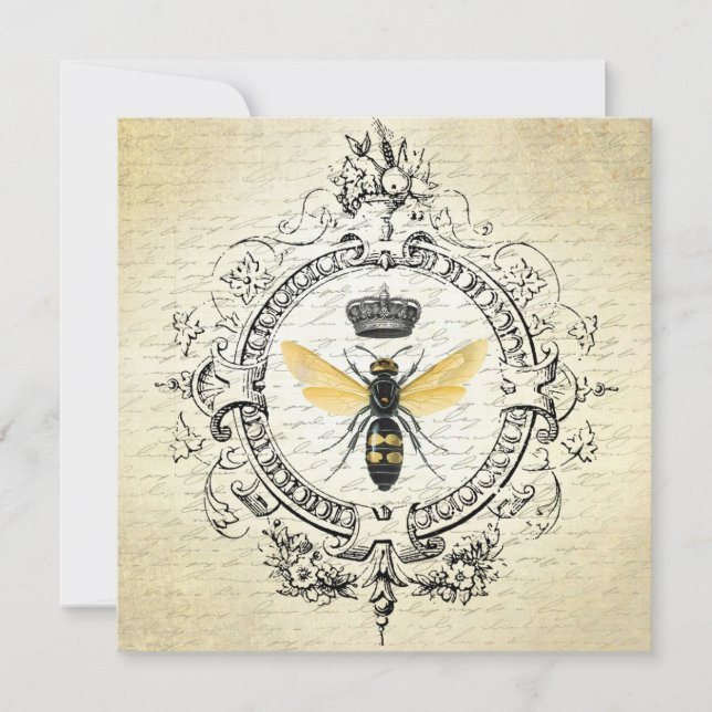 Carte Modern vintage french queen bee (Devant)