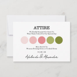 Carte Modern Wedding Attire Dress Code Enclosure Card