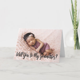 Carte Modern Will You Be My Godmère Photo