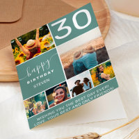 Moderne 30 ans sauge vert 6 photo collage