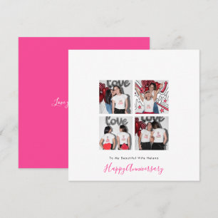 Carte Moderne 4 photo LGBT Lesbian Love Femme Anniversai