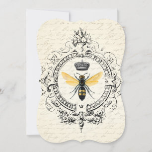 Carte MODERNE Abeille de reine VINTAGE