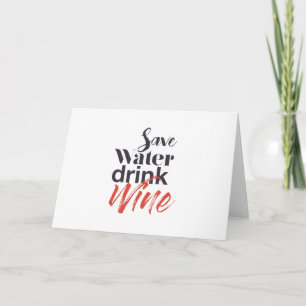 Carte Moderne, amusant, créatif, drôle Sauvez de l'eau B