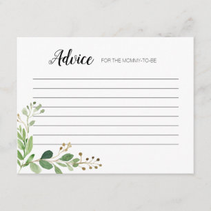 Carte moderne botanique de conseil de verdure