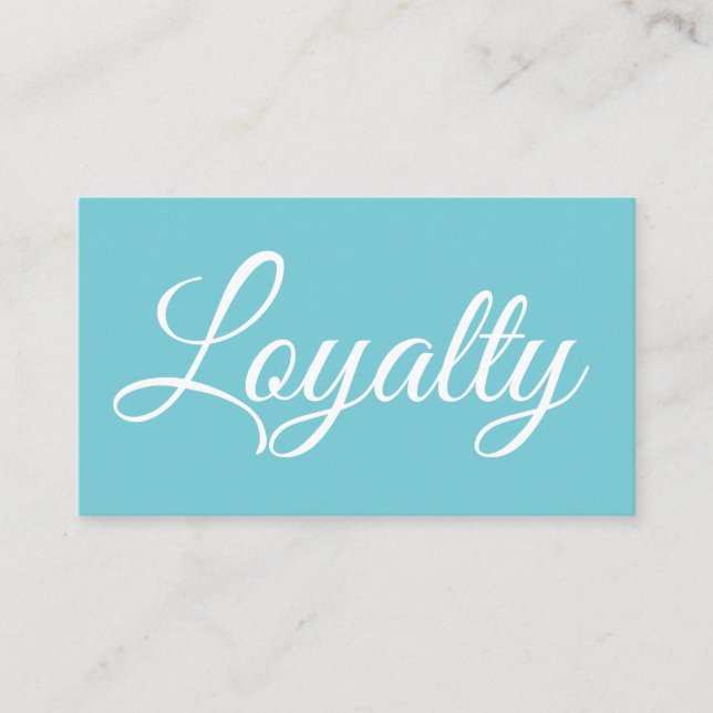 Carte moderne de fidélité de turquoise élégante (Devant)