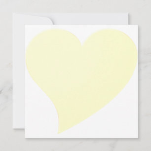 Carte moderne de grand coeur jaune pâle