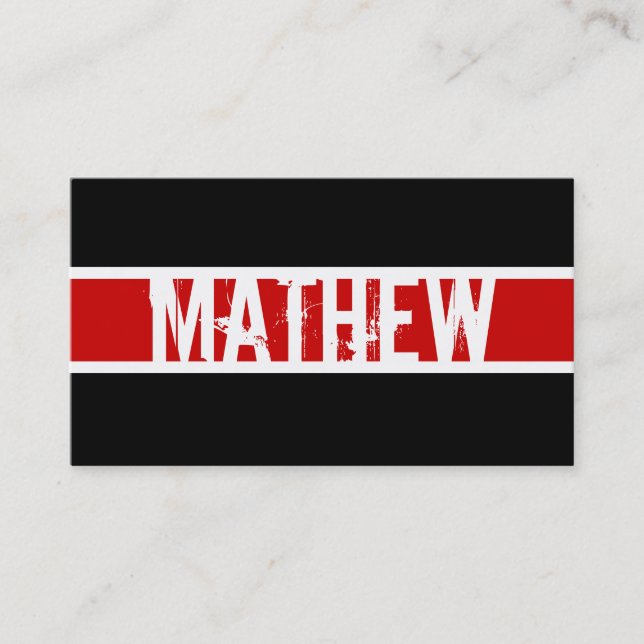 Carte moderne de profil de monogramme (Devant)