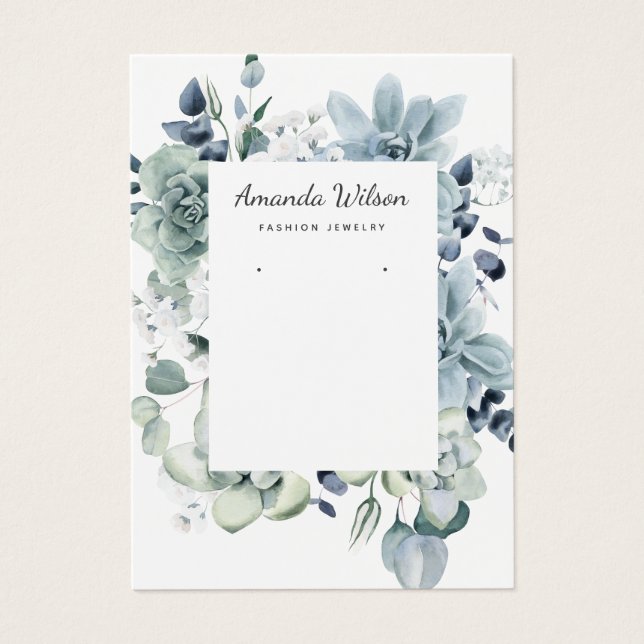 Carte moderne Elegant aquarelle florale (Devant)