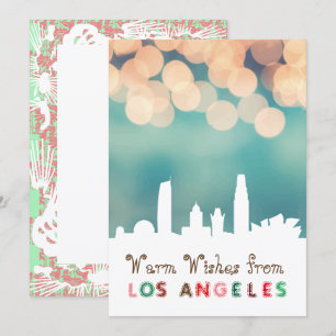 Carte moderne élégante Los Angeles City Skyline Ca