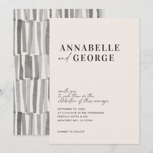 Carte Moderne élégante typographie minimale noir et blan