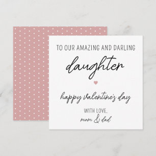 Carte moderne et jolie Saint Valentin pour fille