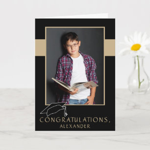 Carte Moderne Félicitations Diplôme Cap Grad Photo