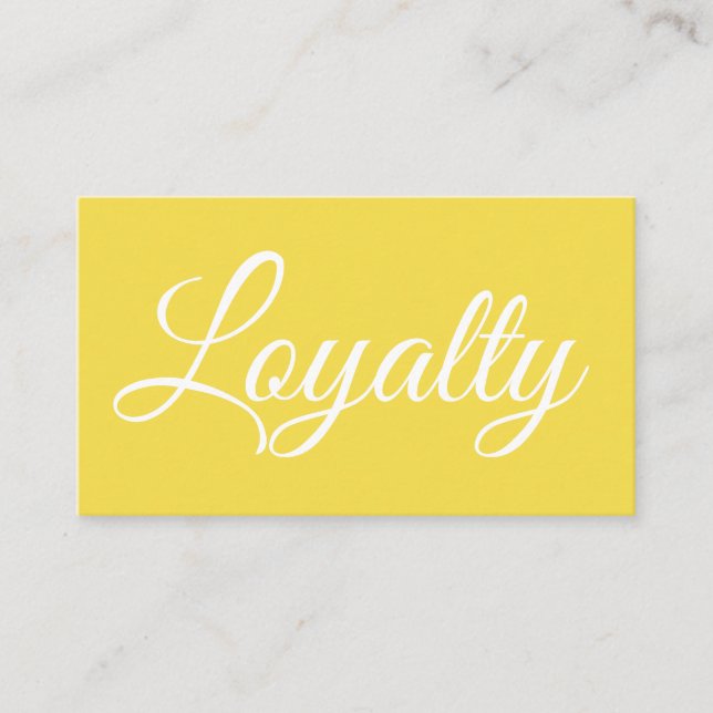 Carte moderne jaune élégante de fidélité (Devant)