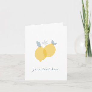 Carte Moderne Pastel Citrus Lemons