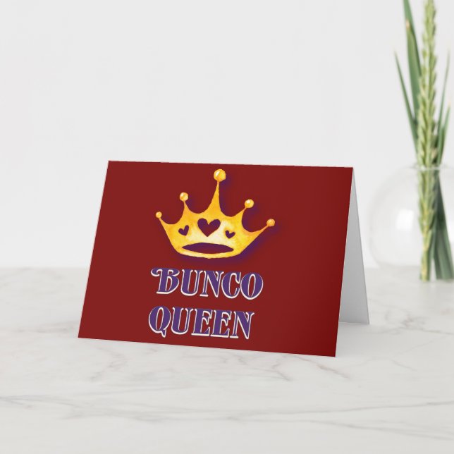 Carte Moderne rouge d'amie de la Reine de Bunco de (Devant)