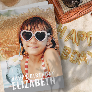 Carte Moderne Simple Chic Photo personnalisée Accueil An