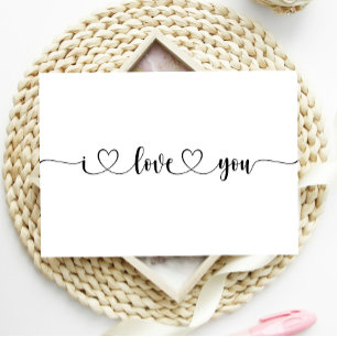 Carte Moderne Simple Coeur I Love You