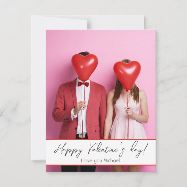 Carte moderne simple Saint Valentin (Devant)