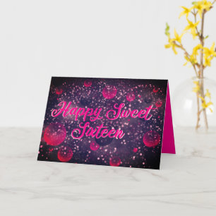 Carte Moderne Sweet sixteen Happy à la mode 16 Anniversa