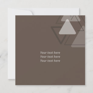 Carte Modeste Monochrome géométrique Triangles Joke