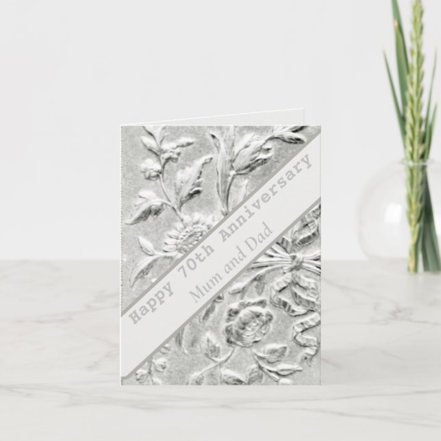 Carte modifiable du 70e anniversaire (Devant)