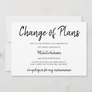 Carte Modification du Sweet sixteen des plans