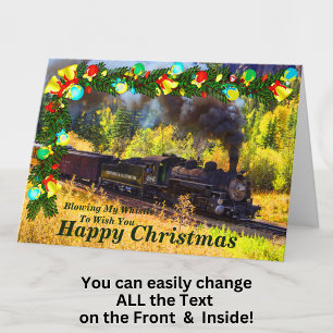 Carte Modifier le texte Ajouter le nom Train à vapeur Jo