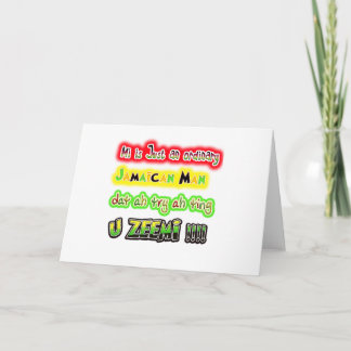 Carte Moi juste un Jamaïcain ordinaire qui essaie une ch