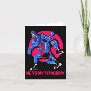 Carte Moi Vs Ma Dépression Gymnase Fitness Body d'haltér