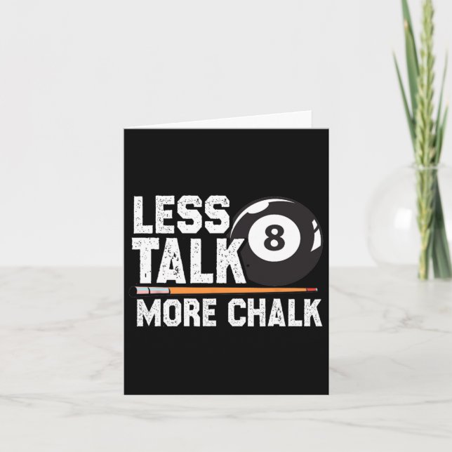 Carte Moins Parlez Plus Chalk Snooker Pool Billard Joueu (Devant)