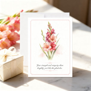 Carte Mois de la Fleur de Naissance d'Août Appreciation