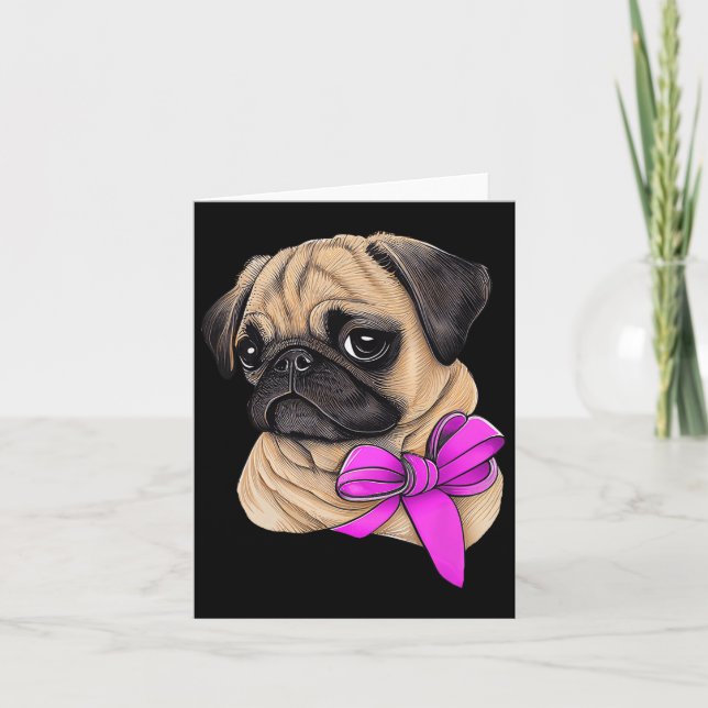 Carte Mois de la lutte contre le cancer du sein Pug sens (Devant)