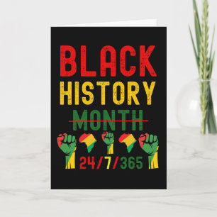 Carte Mois de l'histoire des Noirs 24/7/365 Toute l'anné