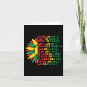 Carte Mois de l'histoire des noirs paroles positives