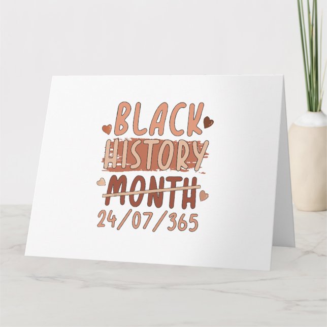Carte Mois de l'histoire noire Afro Melanin Femmes noire (Devant)