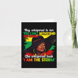 Carte Mois de l'Histoire Noire Fille Africaine Femme Afr