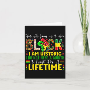 Carte Mois De L'Histoire Noire Tant Que Je Suis Noir Je