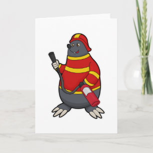 Carte Mole en pompier avec extincteur