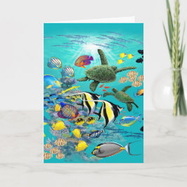 Carte Molokini Cove Hawaiian Tropical Fish Sea Turtle