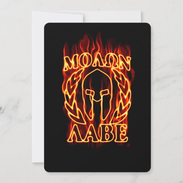 Carte Molon Labe Spartan (Devant)