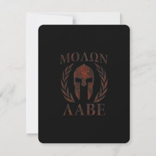 Carte Molon Labe Spartan Warrior Mask Laurels Iron