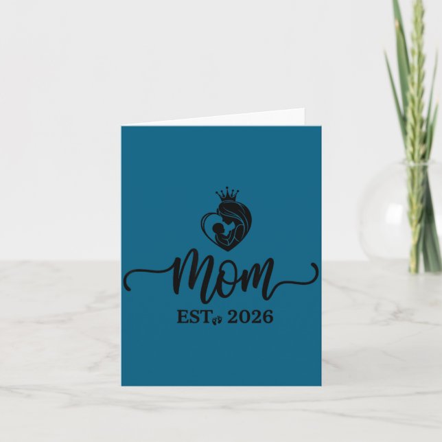 Carte Mom Est 2026 Shirt New Moms Dads Matching Mother T (Devant)