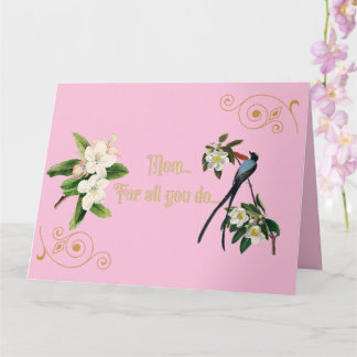Carte Mom...For all you do... Mother's Day Card