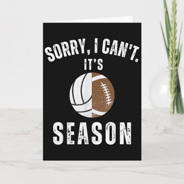 Carte Mom Of Both Sorry I Can't It's Volleyball Football (Devant)
