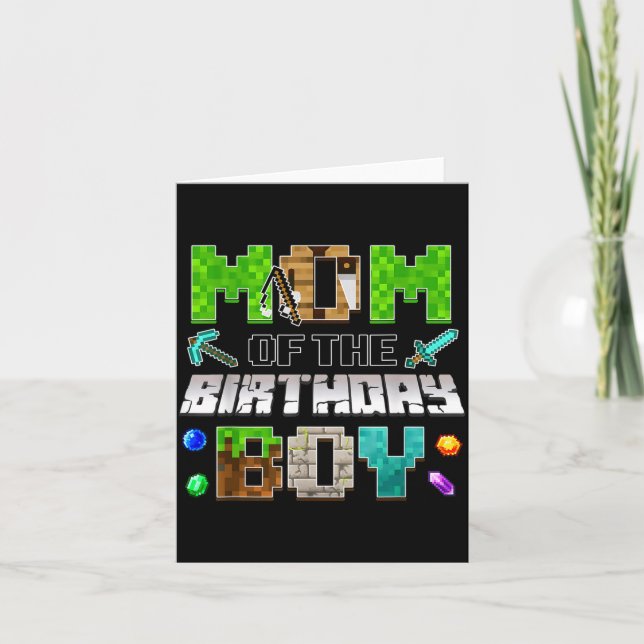 Carte Mom Of The Birthday Boy Funny Gaming Birthday Xel  (Devant)