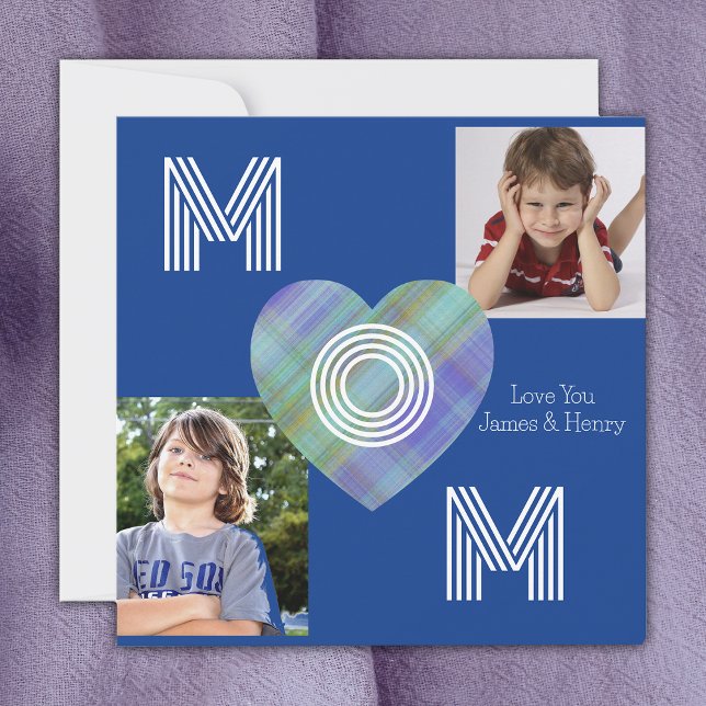 Carte MOM Photos personnalisées pour enfants Fête des mè (Créateur téléchargé)