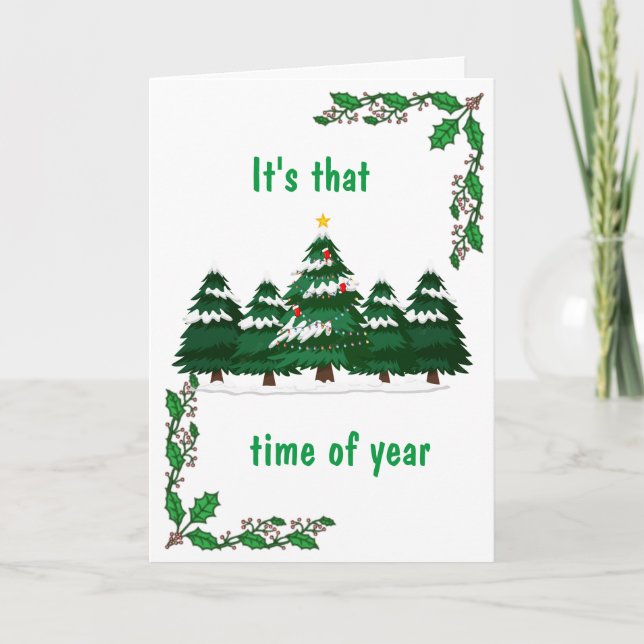 CARTE MOMENT DE L'ANNÉE POUR ME RETROUVER SOUS LE GUI (Devant)